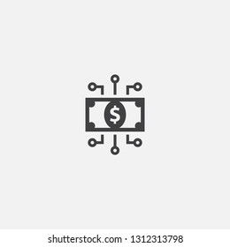 digital money base icon. Simple sign illustration. digital money symbol design. Can be used for web, print and mobile