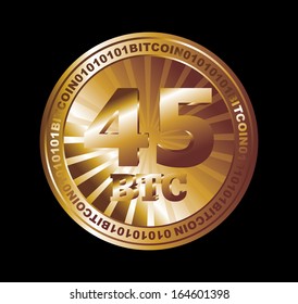digital money bitcoin vector art