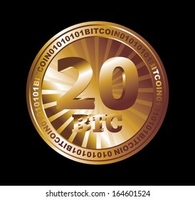 digital money bitcoin vector art