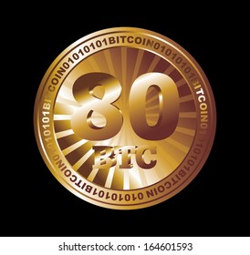 digital money bitcoin vector art
