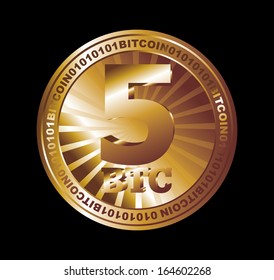 digital money bitcoin vector art