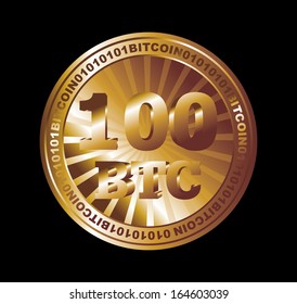 digital money bitcoin vector art