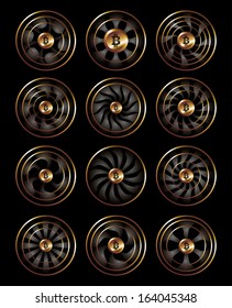 digital money Bitcoins vector art