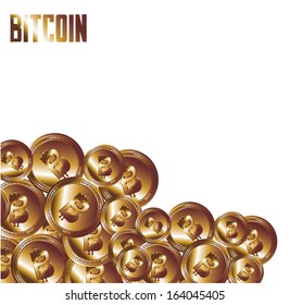 digital money Bitcoins vector art
