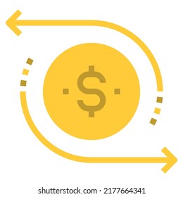 DIGITAL MONEY FLAT ICON VRCTOR .