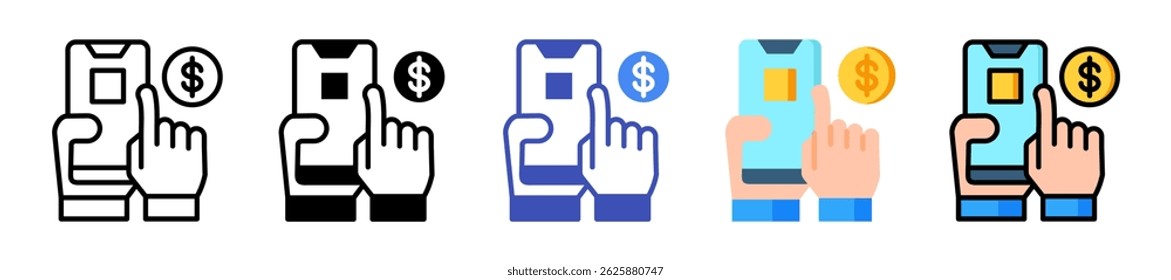 Elemento digital del icono del dinero para el diseño