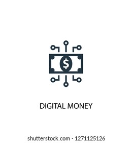 digital money icon. Simple element illustration. digital money concept symbol design. Can be used for web and mobile.