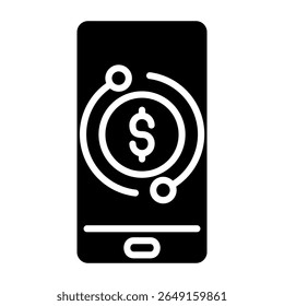 Digital Money Icon Single Vector Collection