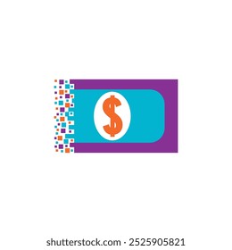 Digital money icon vector for digital money template