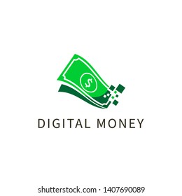 Digital Money Logo Design Vector Template Stock Vector (Royalty Free ...