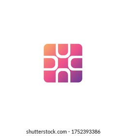 digital money logo, modern web bank logo