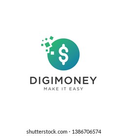 Digital Money Logo - Vector logo template
