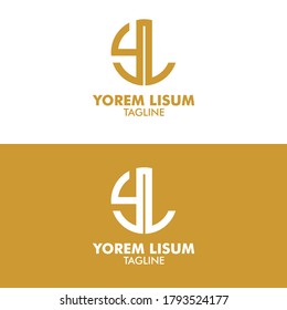 Digital monogram logo with Yl latter basic sircle that elegant looking