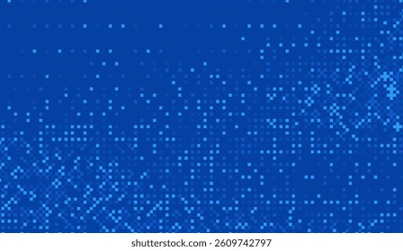 Digital Mosaic in Shades of Blue: Pixelated Abstract Art for Modern Tech and Design, High Resolution Seamless Pattern for Backgrounds and Creative Projects
