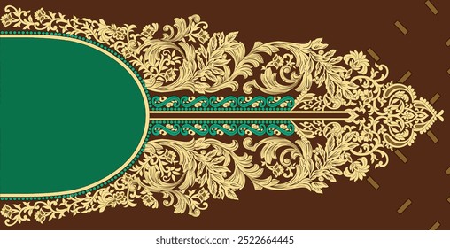 Digital Motif Design Watercolor Illustration. Design For Cover,  Textile, Wrapping Paper.