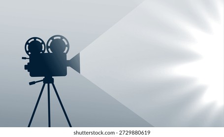 digital movie camera background with text space vector 