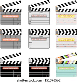 Digital movie clapper board set. Digital movie clapboard. Movie Slate is a digital slate, clapper board, shot log, and shot notepad. Digital version of the classic movie slate.  