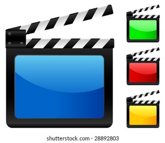 Digital movie clapper board. Vector illustration.