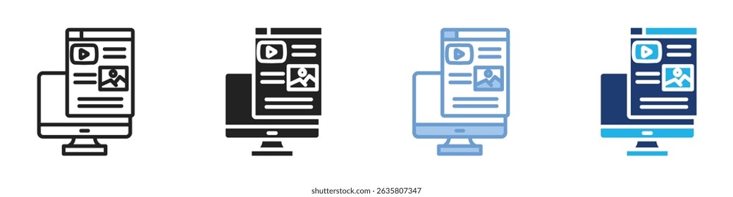Digital multi style. Simple illustration icon set.