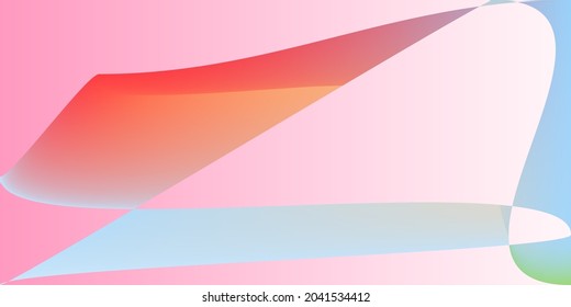 Digital Multicolor Fluid Layers Smooth Gradient Mesh. Color Technology Dynamic Neon Horizontal Lines. Psychedelic Minimal Shape Futuristic Illustration. Modern Rainbow Pink Pastel Trendy Background.