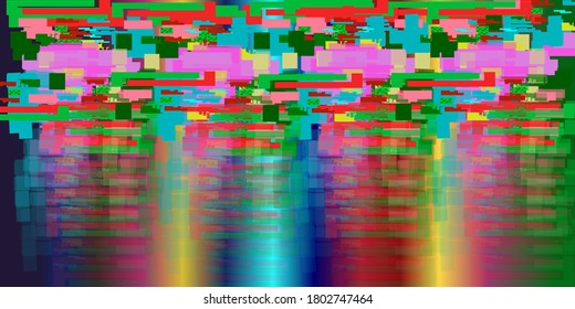 Ruido digital de píxeles multicolor. El fallo de un videojuego. La señal de TV no funciona. Error en el monitor.