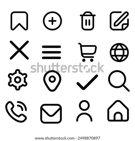 Digital multimedia thick line icons set. Web user interface. Technology outline vector symbols isolated on white background.
