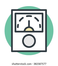 Digital Multimeter Colored Vector Illustration