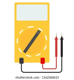 digital multimeter. electrical measuring instrument on white background. simple digital multimeter sign. linear style sign for mobile concept and web design.