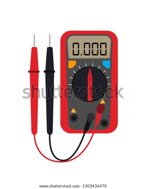 Digital Multimeter Electrical Measuring Instrument Voltage Stock Vector ...