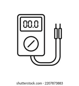 Digital multimeter icon design. multimeter trendy filled icon from Electronic, isolated on white background, vector illustration