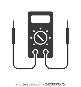 Digital multimeter icon isolated on white background.Vector illustration.