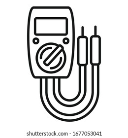 Digital multimeter icon. Outline digital multimeter vector icon for web design isolated on white background