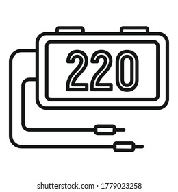 Digital multimeter icon. Outline digital multimeter vector icon for web design isolated on white background
