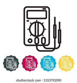 Digital Multimeter Instrument Icon as EPS 10 File