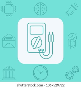 Digital multimeter vector icon sign symbol