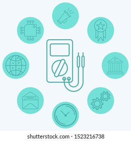 Digital multimeter vector icon sign symbol