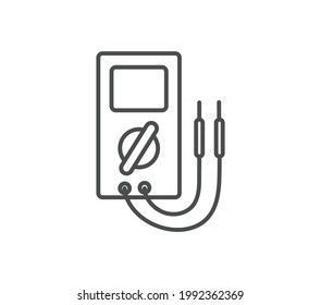 Digital multimeter vector icon sign symbol