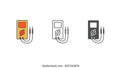 Digital multimeter vector icon sign symbol