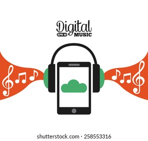 digital music design, vector illustration eps10 graphic 