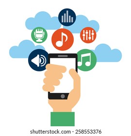 digital music design, vector illustration eps10 graphic 