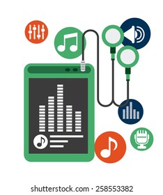 digital music design, vector illustration eps10 graphic 