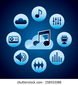 digital music design, vector illustration eps10 graphic 