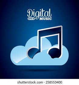digital music design, vector illustration eps10 graphic 