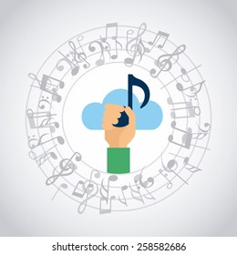 digital music design, vector illustration eps10 graphic 