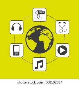 digital music design, vector illustration eps10 graphic 