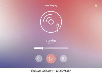 Música digital mostrada en un vector de pantalla