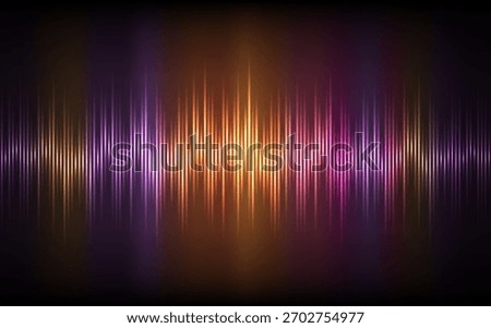 Digital Music Equalizer. Abstract Sound Wave Design Element. Neon Sound Wave. Voice Assistant Audio Visualization. Radio Sound Dynamic Lines. Vector Background.
