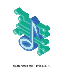 digital music icon isometric icon vector. digital music icon sign. isolated symbol illustration