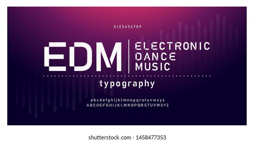 digital music modern alphabet fonts. Typography edm electronic dance music future creative font design concept. vector illustraion