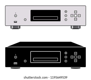 Digital music player. Digital source. Vector illustration